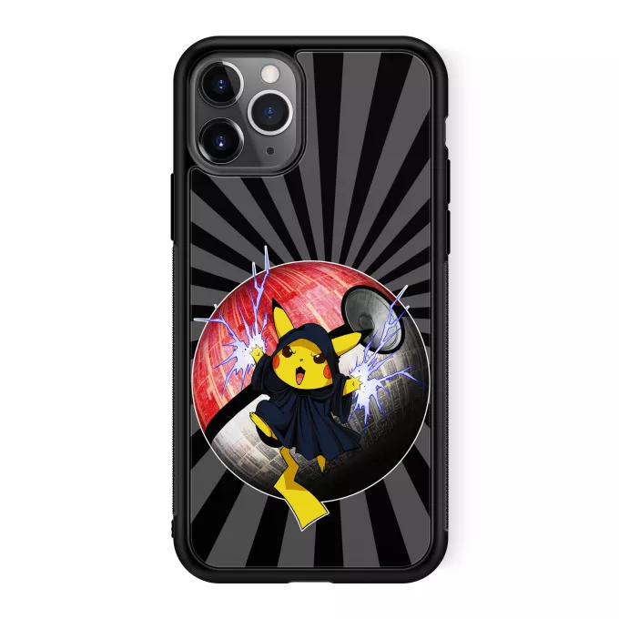 Estojo iPhone 11 Pro Paródia Pokémon Pikachu e Darth Sidious
