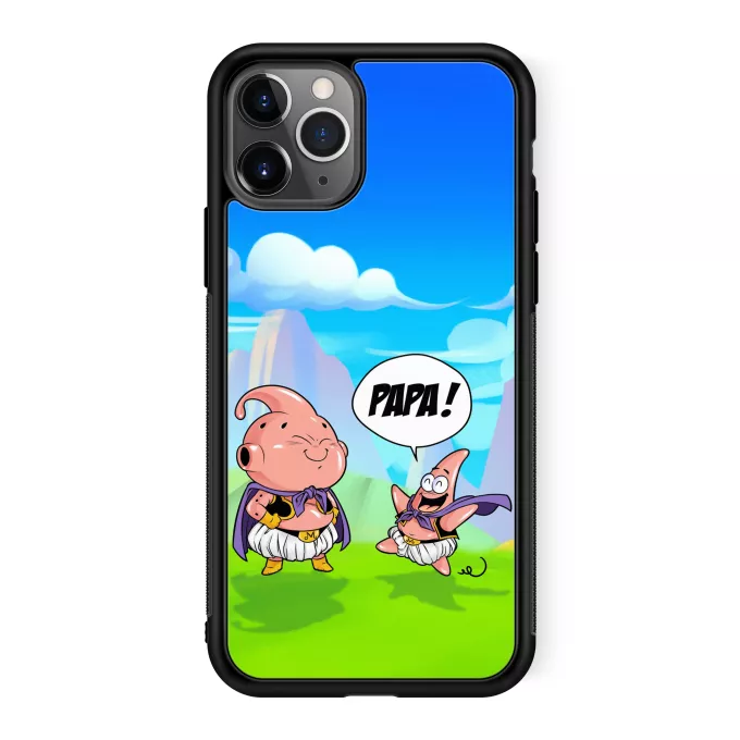 Coque pour téléphone portable iPhone 11 Pro Parodie Dragon Ball Z - DBZ Tel père tel fils (Version SD) - Boubou, Patrick l'étoile de Mer