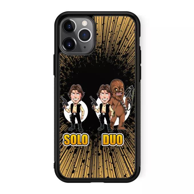 iPhone 11 Pro Handyhülle Parodie auf Star Wars Han Solo und Chewbacca