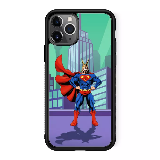 Fodral för iPhone 11 Pro Parodi My Hero Academia All Might X Stålmannen