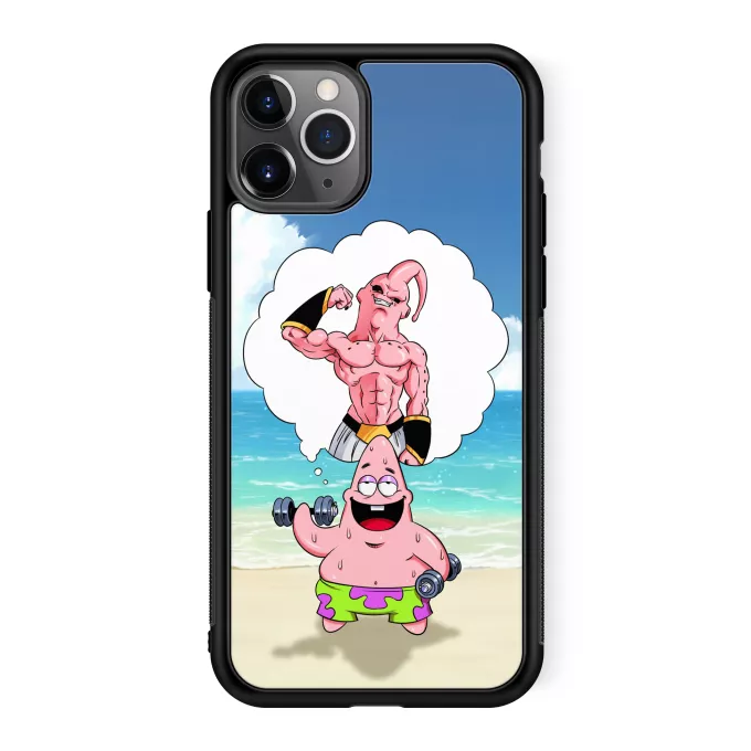 Fodral för iPhone 11 Pro Parodi Dragon Ball Z - DBZ Patrik Stjärna och Majin Buu