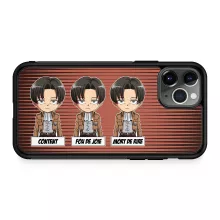 Coque Téléphone Portable Livaï Ackerman Caporal-chef « Invincible et...impassible ! » – Parodie L'attaque des Titans