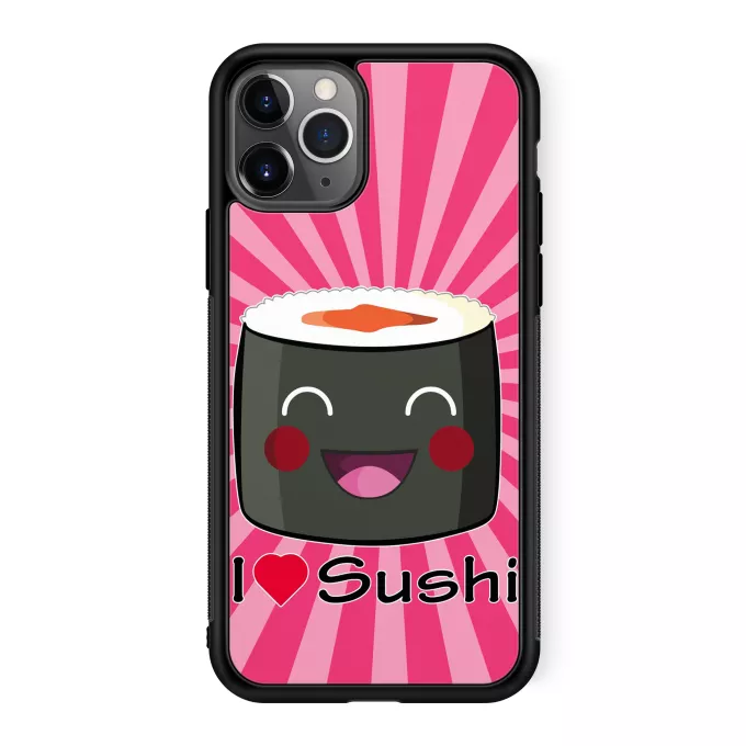 Coque pour téléphone portable iPhone 11 Pro Parodie Japon Culture I Love Sushi !