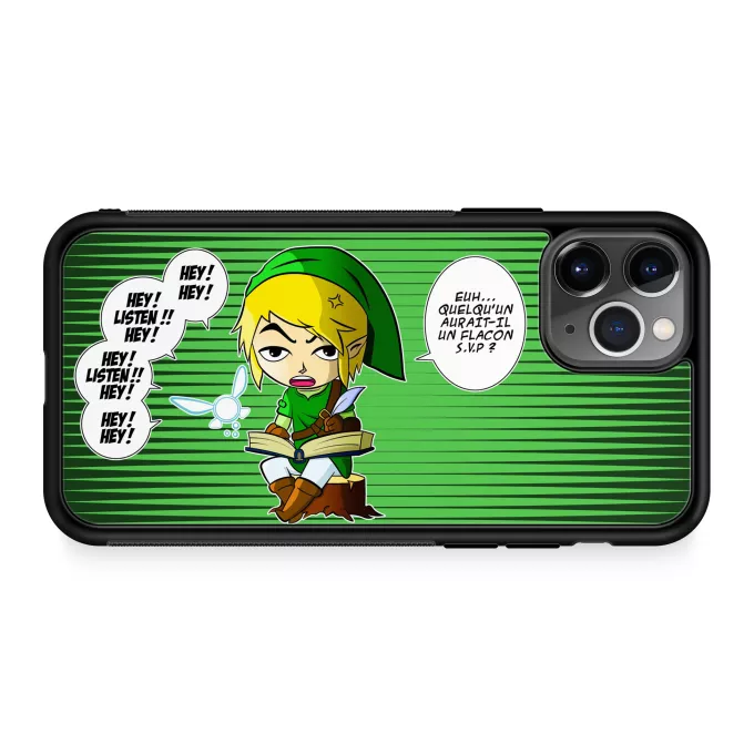 Coque pour téléphone portable iPhone 11 Pro Parodie Zelda Une fée pratique mais agaçante... - Link, la Fée Navi