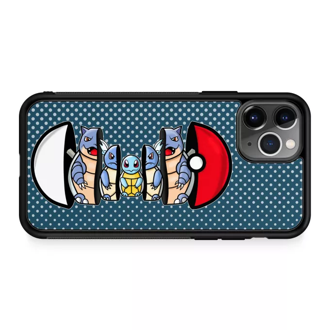Fodral för iPhone 11 Pro Parodi Pokémon Squirtle, Wartortle och Blastoise