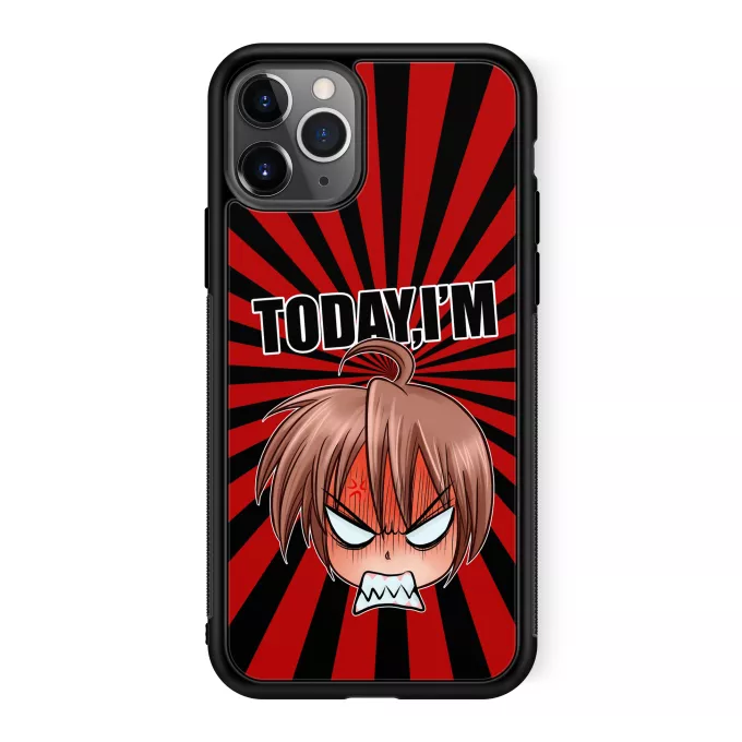 Coque pour téléphone portable iPhone 11 Pro Parodie Today I am Today I am trop vénère - Manga Style - Humeur