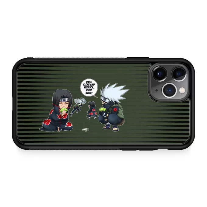 iPhone 11 Pro Handyhülle Parodie auf Naruto Kakashi Hatake und Itachi Uchiwa