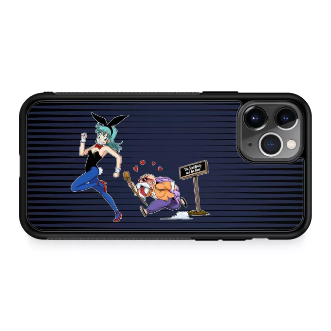 iPhone 11 Pro Handyhülle Parodie auf Dragon Ball Muten-Roshi und Bulma