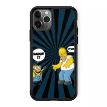 Homer Simpson Smartphone hoesje “Homer Simpson en Minion” – Minions parodie