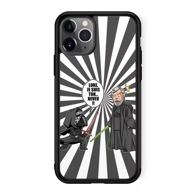 Coque pour téléphone portable iPhone 11 Pro Parodie Star Wars Luke, je suis ton... ;) - Kylo Ren Vs Luke Skywalker