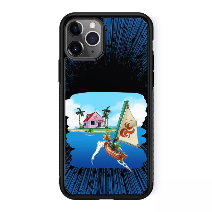 Estojo iPhone 11 Pro Paródia Zelda Link e Casa do Kame