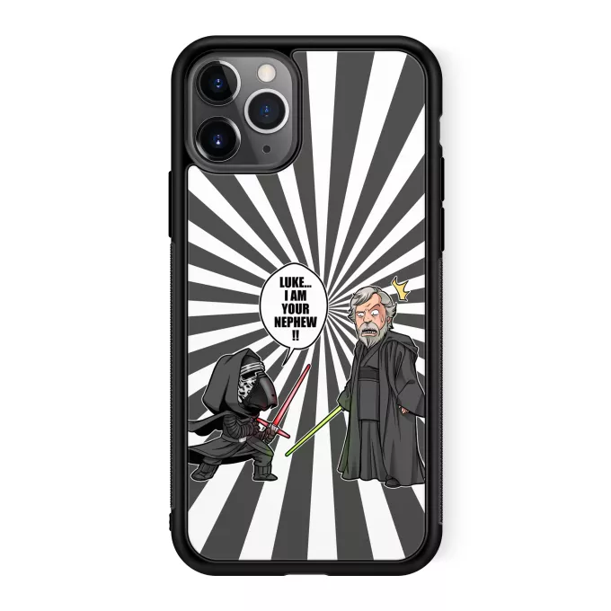iPhone 11 Pro Phone Case Parody of Star Wars Kylo Ren And Luke Skywalker