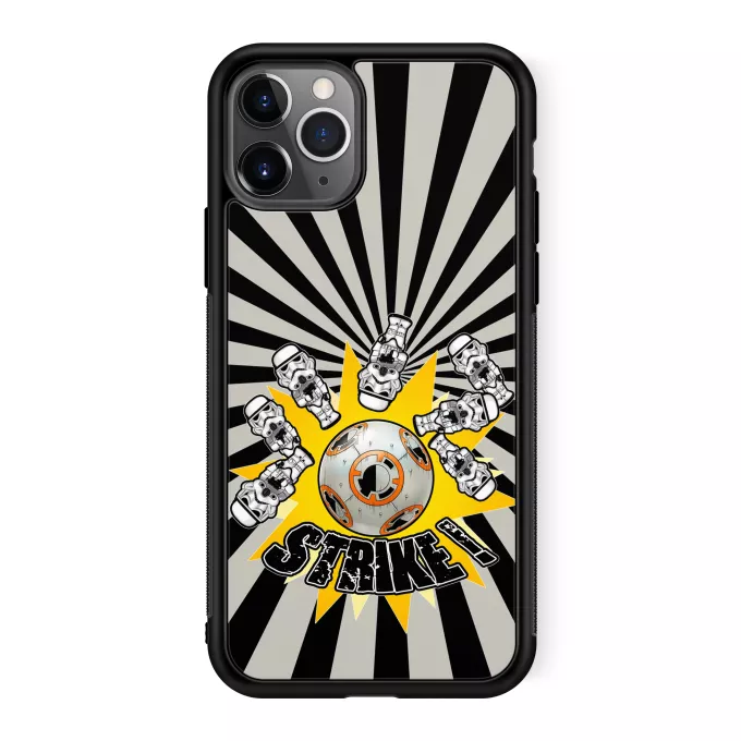 Funda para iPhone 11 Pro Parodia Star Wars BB-8 y de los Stomtroopers