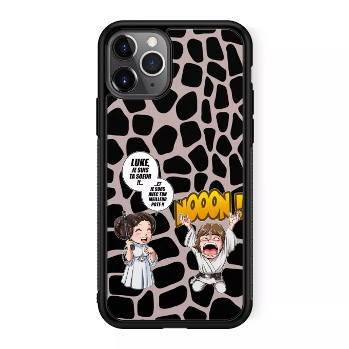 Coque pour téléphone portable iPhone 11 Pro Parodie Star Wars Luke Life Episode II : Une soeur indigne :) - Leila Skywalker