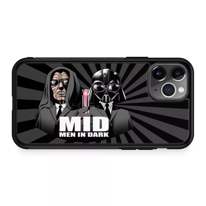 Estojo iPhone 11 Pro Paródia Guerra das Estrelas Darth Vader e Palpatine X MIB: Homens de Negro