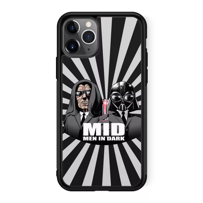 Funda para iPhone 11 Pro Parodia Star Wars Dark Vader, Dark Sidious X MIB: Hombres de negro