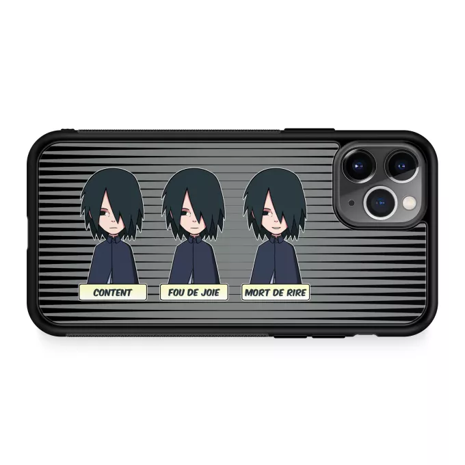 Coque pour téléphone portable iPhone 11 Pro Parodie Naruto Toujours aussi expressif... - Sasuke Uchiwa