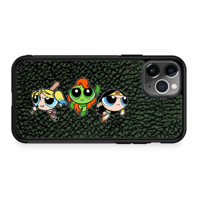 iPhone 11 Pro Handyhülle Parodie auf Batman Bubbles, Buttercup und Blossom aka Harley Quinn, Wonder Woman and Poison Ivy