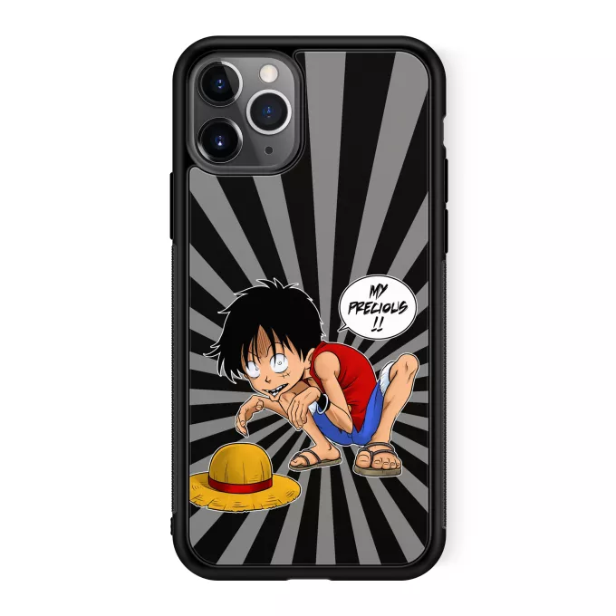 iPhone 11 Pro Phone Case Parody of One Piece Luffy and Gollum - My Precious