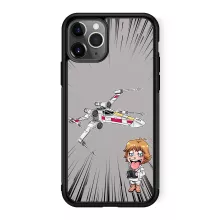 Cartoon SD Luke Skywalker Smartphone hoesje “Cartoon SD Luke Skywalker en X-Wing Mini Drone” – Star Wars parodie
