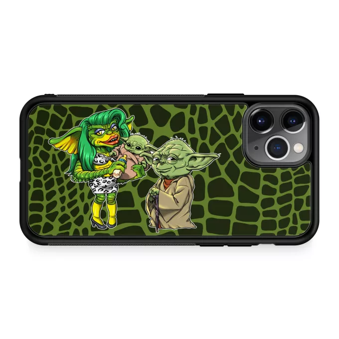 Fodral för iPhone 11 Pro Parodi Stjärnornas krig Yoda, baby Yoda och Greta Gremlin