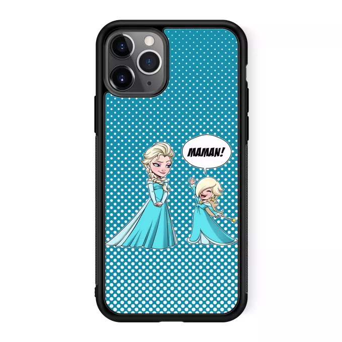 Coque pour téléphone portable iPhone 11 Pro Parodie Super Mario Une Maman qui n'a pas froid aux yeux ! - Elsa la Reine des Neiges, Harmonie
