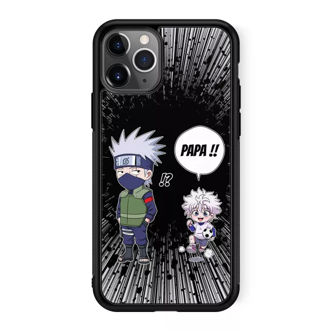 Coque pour téléphone portable iPhone 11 Pro Parodie Naruto Papa Ninja ! - Kakashi, Kirua