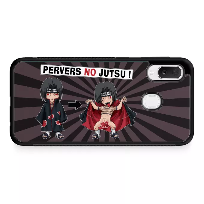 Coque pour téléphone portable Samsung Galaxy A20e Parodie Naruto Pervers no Jutsu - Itachi Uchiwa membre de l'Akatsuki