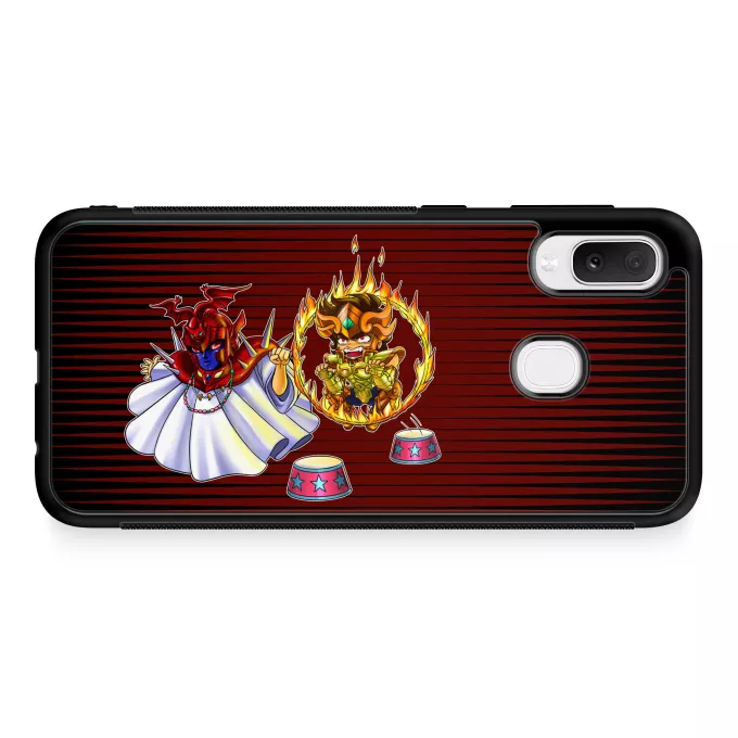 Hoesje voor Samsung Galaxy A20e Parodie Saint Seiya Pegasus Seiya, Aiolia Leo en Grote Paus