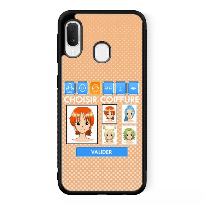 Coque pour téléphone portable Samsung Galaxy A20e Parodie One Piece Générateur de personnages :) - Nami, Vivi