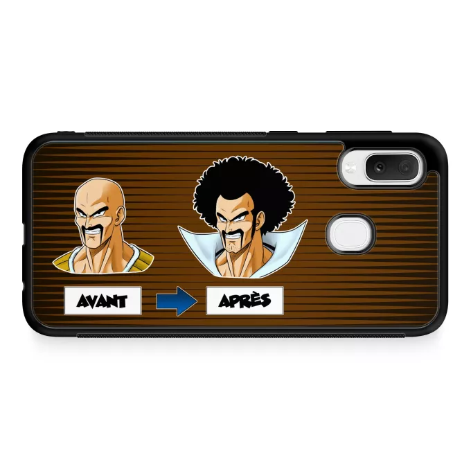 Coque pour téléphone portable Samsung Galaxy A20e Parodie Dragon Ball Z - DBZ Avant - Après - Nappa, Hercule Satan