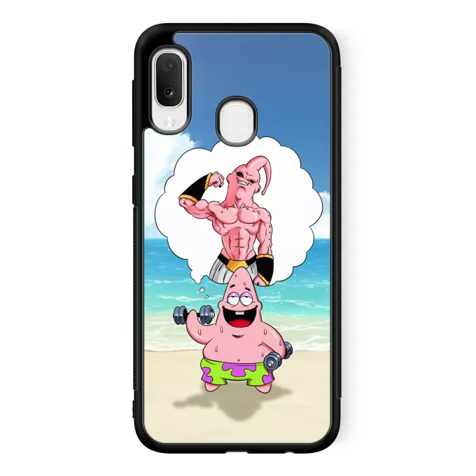 Fodral för Samsung Galaxy A20e Parodi Dragon Ball Z - DBZ Patrik Stjärna och Majin Buu
