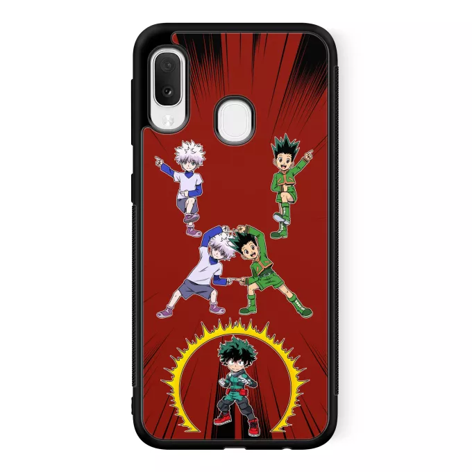 Fodral för Samsung Galaxy A20e Parodi My Hero Academia Gon, Killua och Deku (Izuku Midoriya)