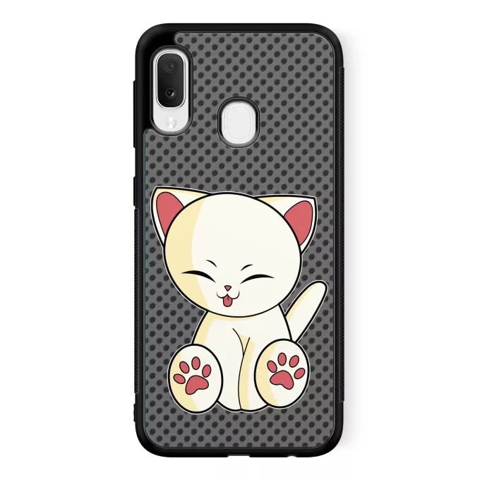 Coque pour téléphone portable Samsung Galaxy A20e Parodie Chatons Mignons Chaton Mignon Crème