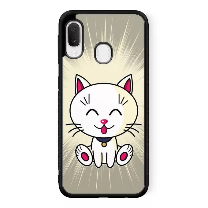Coque pour téléphone portable Samsung Galaxy A20e Parodie Kawaii Baby Cats Kawaii Baby Cat (blanc)