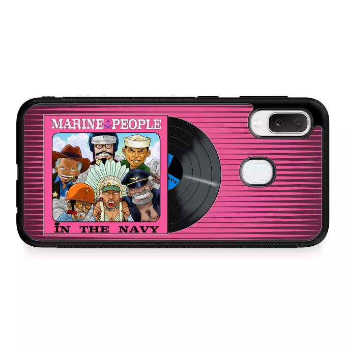 Samsung Galaxy A20e Handyhülle Parodie auf One Piece Garp, Akainu, Aokiji, Kizaru, Sengoku und Smoker