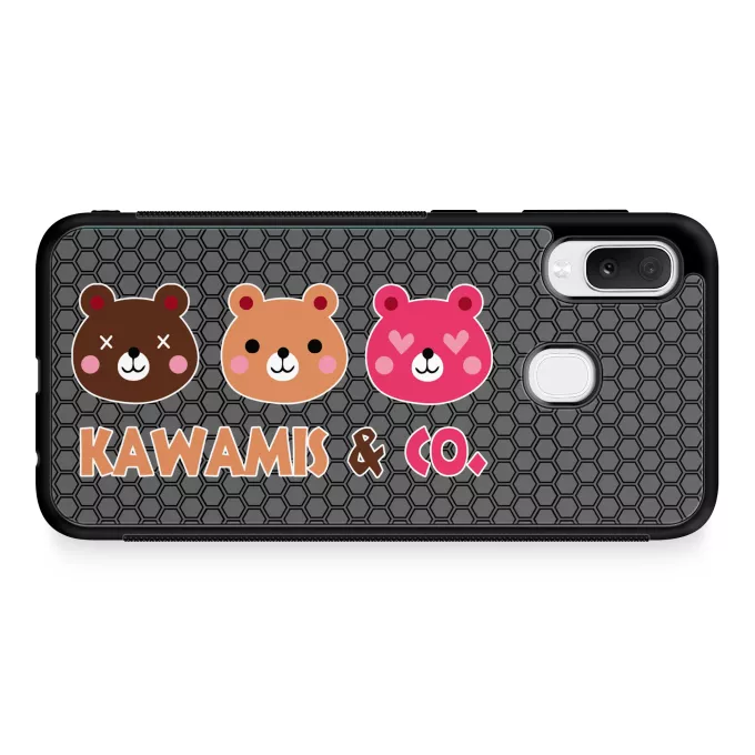 Coque pour téléphone portable Samsung Galaxy A20e Parodie Kawaii Kao Kawamis and Co. Vol.1 (Pinky, Browny et Caramel) !
