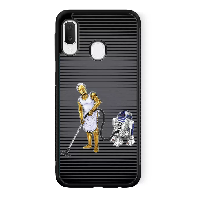 Funda para Samsung Galaxy A20e Parodia Star Wars R2-D2 y C-3PO