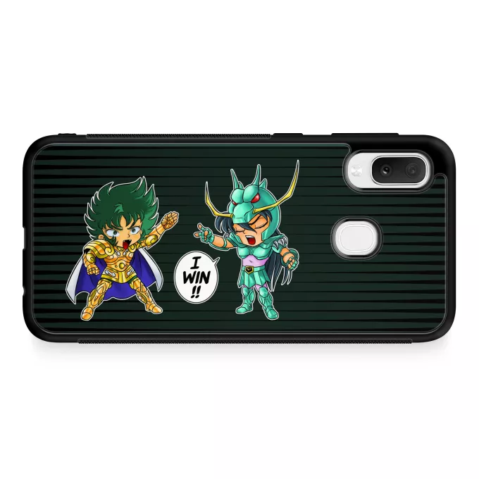Hoesje voor Samsung Galaxy A20e Parodie Saint Seiya Capricorn Shura en Dragon Shiryu