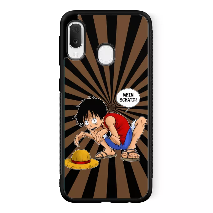 Samsung Galaxy A20e Handyhülle Parodie auf One Piece Ruffy und Gollum