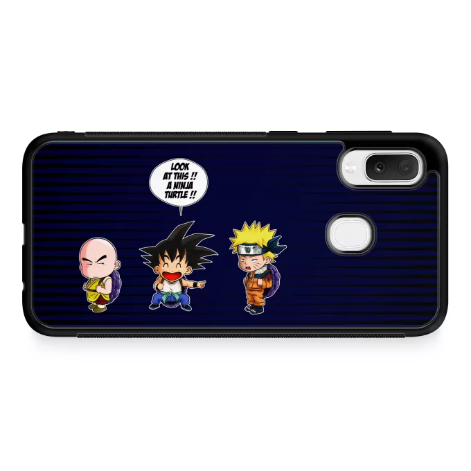 Funda para Samsung Galaxy A20e Parodia Naruto Son Gokū, Kuririn y Naruto