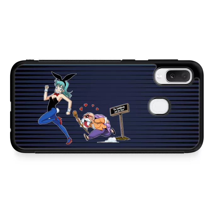Samsung Galaxy A20e Handyhülle Parodie auf Dragon Ball Muten-Roshi und Bulma