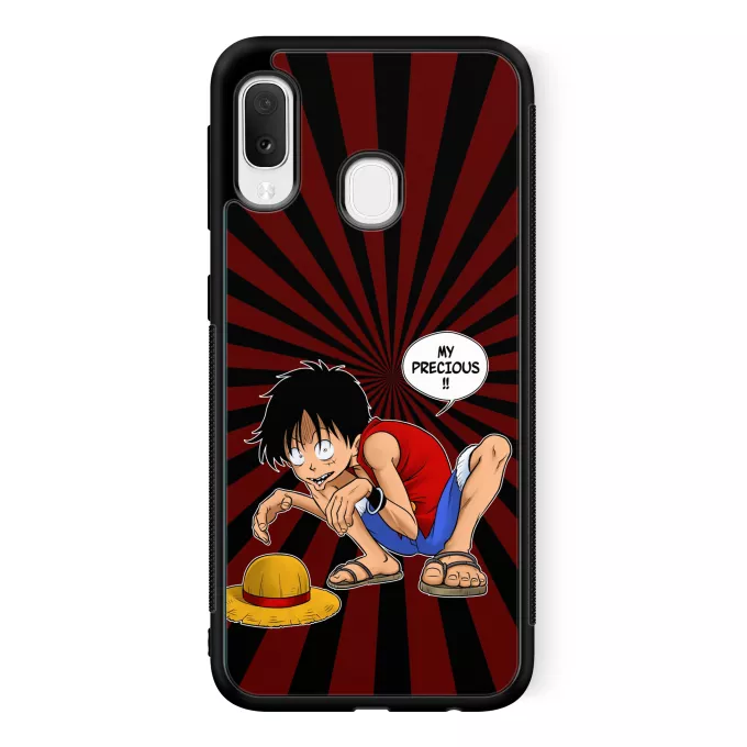 Samsung Galaxy A20e Phone Case Parody of One Piece Luffy and Gollum - My Precious