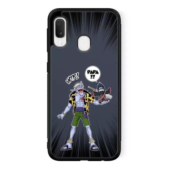 Coque pour téléphone portable Samsung Galaxy A20e Parodie Naruto Papa... WTF !! - Arlong, Kisame
