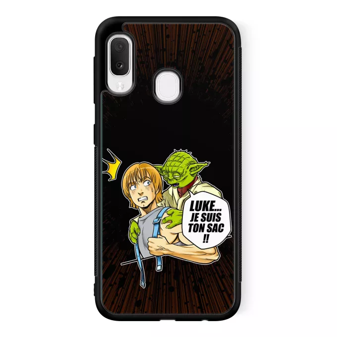 Coque pour téléphone portable Samsung Galaxy A20e Parodie Star Wars Luke... Je suis ton sac !! - Yoda, Luke Skywalker