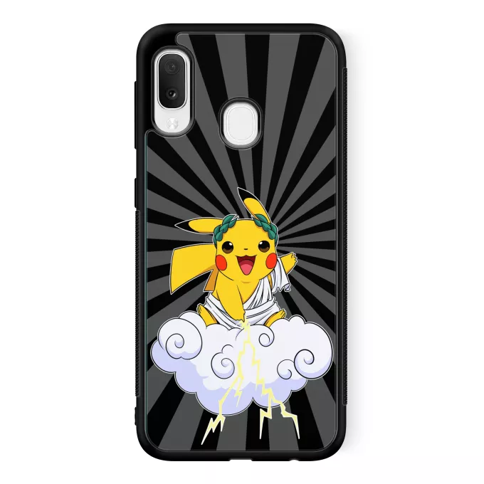 Samsung Galaxy A20e Phone Case Parody of Pokémon Pikachu et Zeus