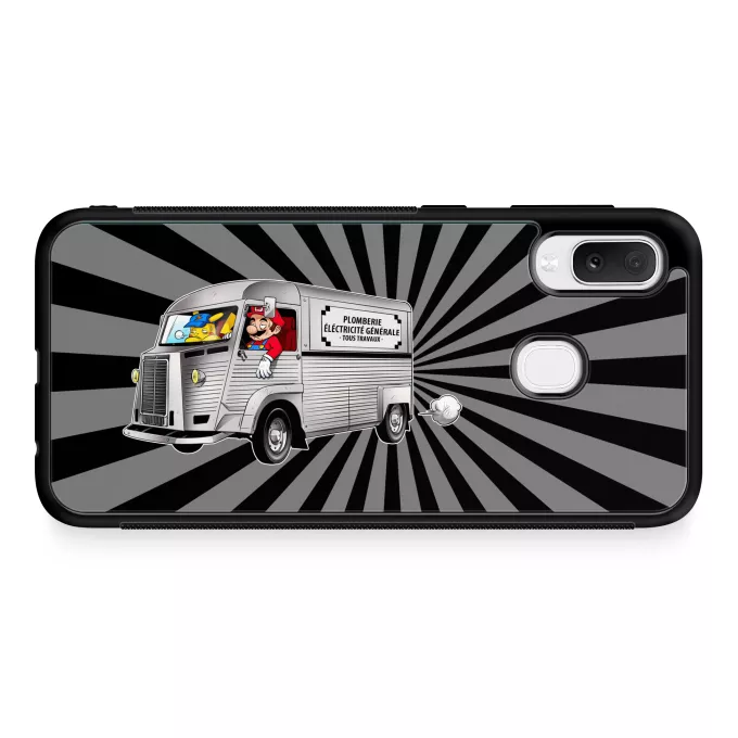 Coque pour téléphone portable Samsung Galaxy A20e Parodie Pokémon Une reconversion réussie... :) - Pikachu, Mario