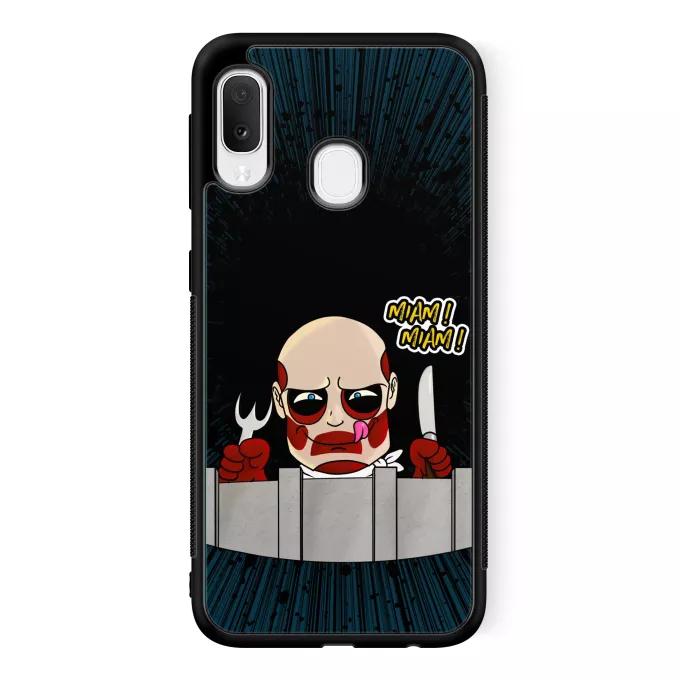 Fodral för Samsung Galaxy A20e Parodi Attack on Titan Den kolossala Titan