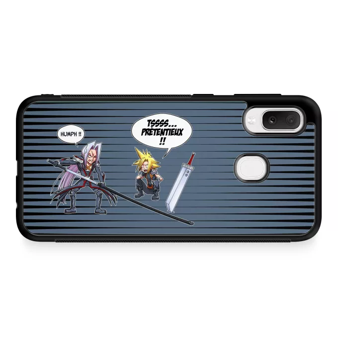 Coque pour téléphone portable Samsung Galaxy A20e Parodie Final Fantasy VII - FFVII Prétentieux !! - Clad, Sephiroth