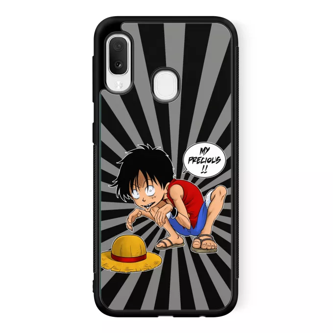 Samsung Galaxy A20e Phone Case Parody of One Piece Luffy and Gollum - My Precious